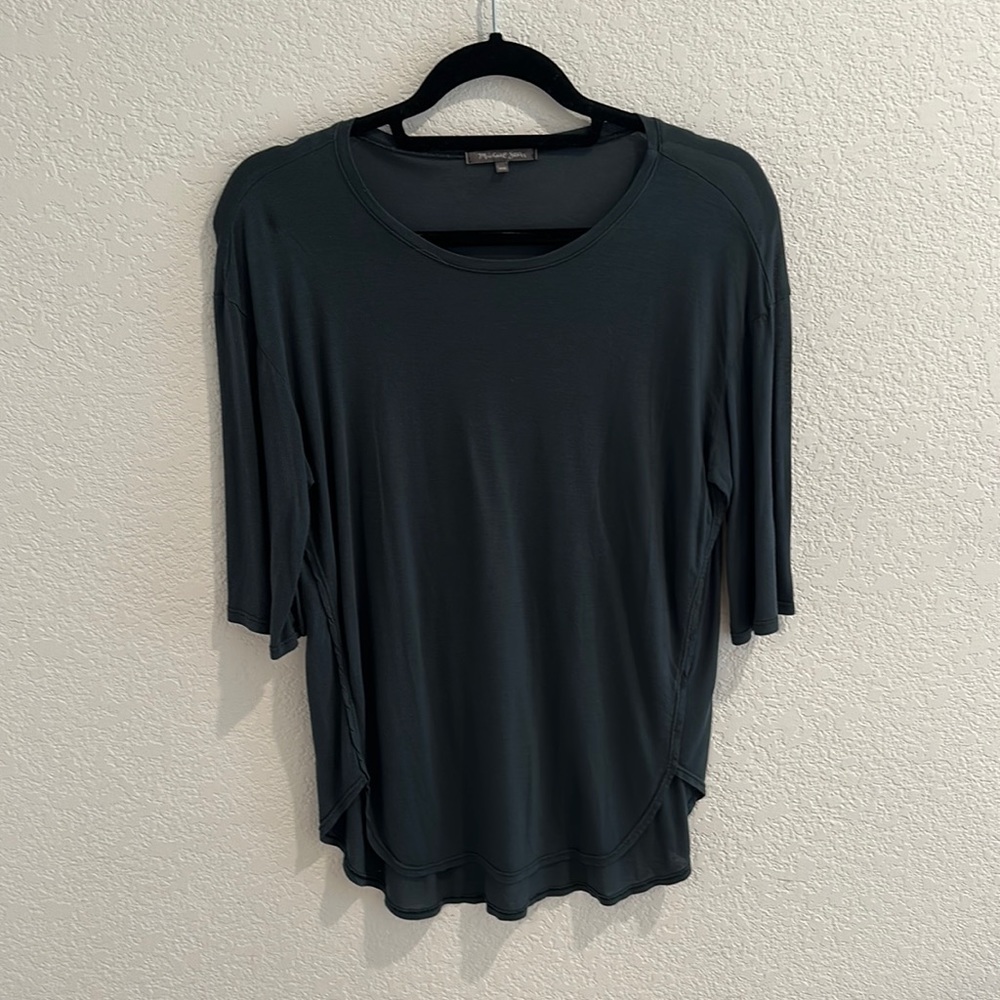 Michael Stars Teal 3/4 sleeve top